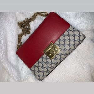 Gucci Padlock Shoulder Bag GG Coated Canvas